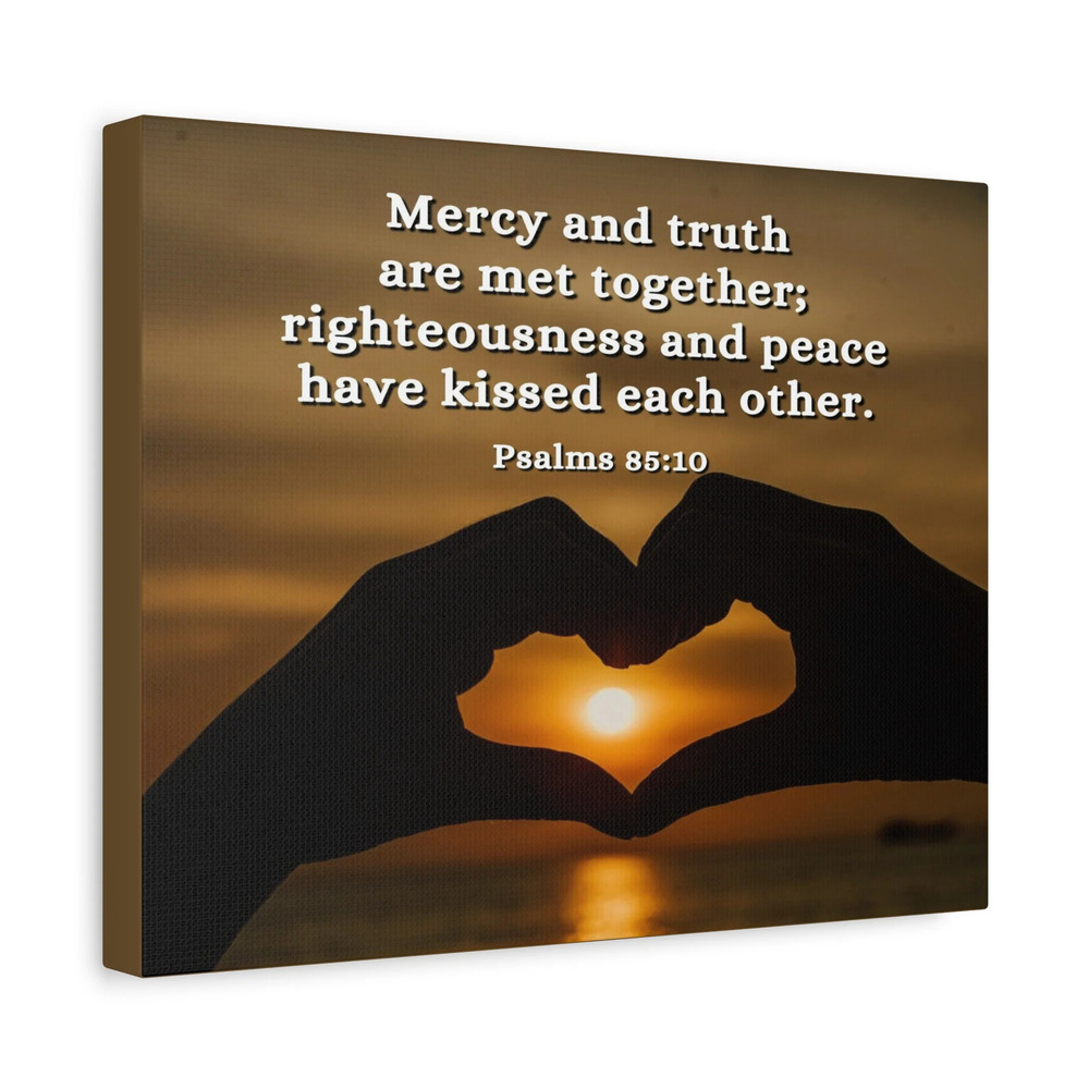 Scripture Walls Mercy And Truth Psalms 85:10 Bible Verse Canvas Christian Wall